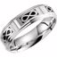 51280:1125:P 14kt White 6mm Celtic-Inspired Infinity Pattern Band Size 12.5