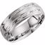 51272:108:P 14kt White 7mm Grooved Band Size 8
