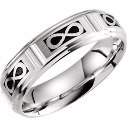 51280:1105:P 14kt White 6mm Celtic-Inspired Infinity Pattern Band Size 10.5
