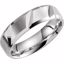 51270:111:P 14kt White 6mm Grooved Band Size 11