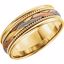 51297:115:P 14kt Yellow, White & Rose 7mm Hand-Woven Band Size 15