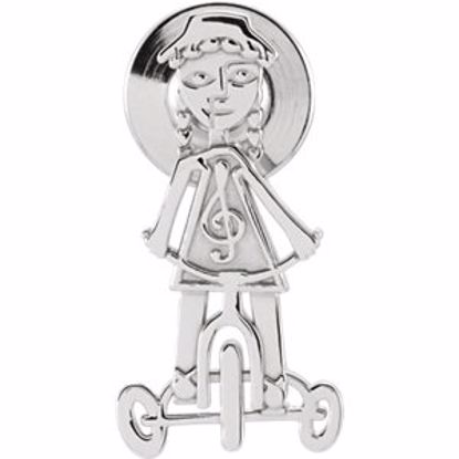 85944:1002:P 14kt White Little Red Tricycle Lapel Pin