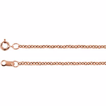 CH176:135556:P 14kt Rose 1.5mm Solid Cable 18" Chain