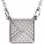 85933:102:P 14kt White Granulated Design 18" Necklace