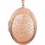 28933:1002:P Rose Plated Sterling Silver Oval Locket