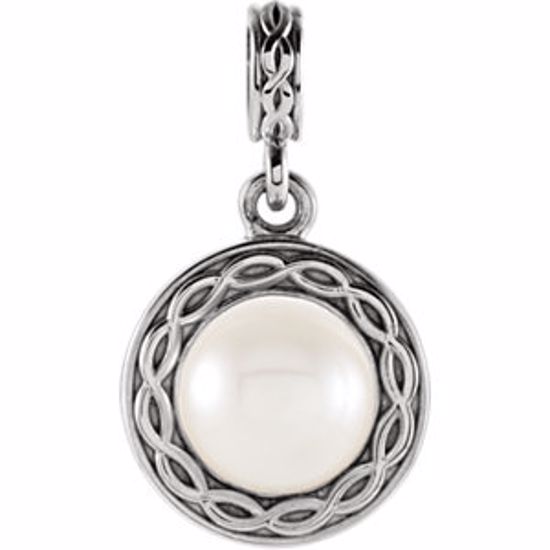 85919:101:P 14kt White Freshwater Cultured Pearl Pendant