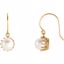85890:104:P 14kt Yellow 7.5-8mm Freshwater Cultured Pearl Crown Earrings