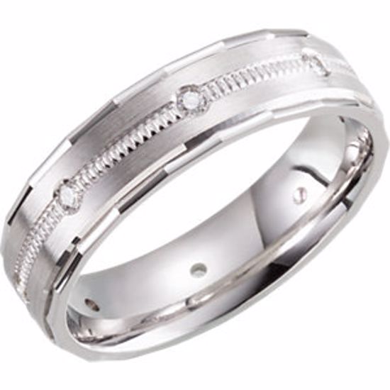 651397:1085:P Design 6mm 1/6 CTW Diamond Band Size 8.5