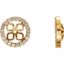 83556:100:P 14kt Yellow 1/5 CTW Diamond Halo-Styled Earring Jackets for Pearl