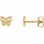 28601:102:P 14kt Yellow Butterfly Earrings
