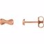 28612:103:P 14kt Rose Bow Earrings