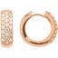67150:106:P 14kt Rose 7/8 CTW Diamond Hoop Earrings