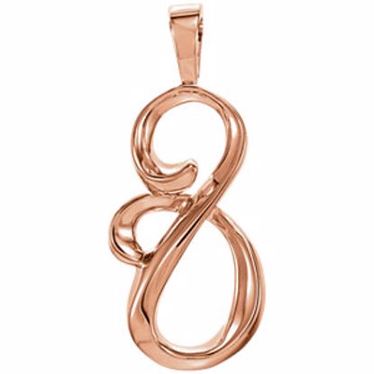 80646:68745:P 14kt Rose Freeform Pendant