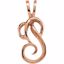 8249:88530:P 14kt Rose 22x9mm Freeform Pendant