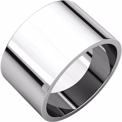 F8.5:906:P Sterling Silver 12mm Flat Band
