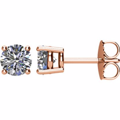1874:70085:P 14kt Rose 1 CTW Diamond Earrings