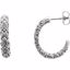 85706:107:P 14kt White 20x4.1mm Sculptural-Inspired Half-Hoop Earrings