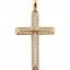 651389:109:P 14kt Yellow 3/4 CTW Diamond Cross Pendant