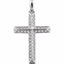651389:113:P 14kt White 1 CTW Diamond Cross Pendant