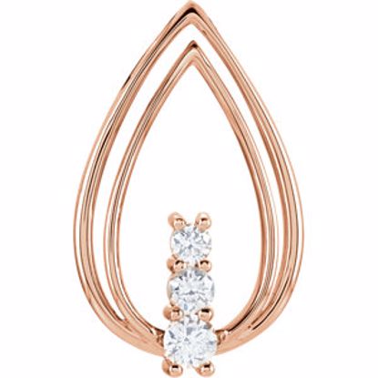 85977:106:P 14kt Rose 1/2 CTW Diamond Freeform Pendant