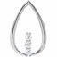 85974:105:P 14kt White 1/2 CTW Diamond 3-Stone Freeform Pendant