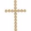 651393:100:P 14kt Yellow 1/4 CTW Diamond Cross Pendant