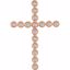 651393:105:P 14kt Rose 1/3 CTW Diamond Cross Pendant