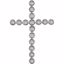 651393:107:P 14kt White 1/2 CTW Diamond Cross Pendant