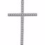 651394:110:P 14kt White 3/4 CTW Diamond Cross Pendant