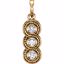 86001:104:P 14kt Yellow 1/3 CTW Diamond 3-Stone Pendant