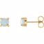 1285:103:P 14kt Yellow 5mm Round Opal Cabochon Earrings