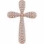 651395:111:P 14kt Rose 3/4 CTW Diamond Cross Pendant
