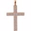 651396:111:P 14kt Rose 3/4 CTW Diamond Cross Pendant