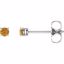 1874:70144:P 14kt White 2.5mm Round Citrine Earrings