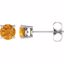 1874:70148:P 14kt White 5mm Round Citrine Earrings