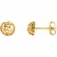 85984:1000:P 14kt White Half Ball Textured Earrings 