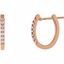 61494:2615190:P 14kt Rose 1/5 CTW Diamond Hoop Earrings