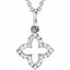650234:601:P 14kt White .07 CTW Petite Diamond Cross 16" Necklace
