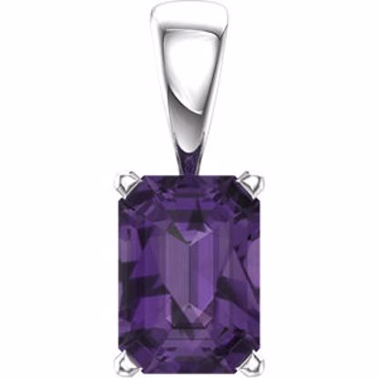 85861:100:P 14kt White Amethyst Pendant