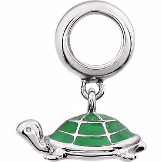 28942:1000:P Sterling Silver Turtle Dangle
