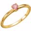 19399:118:P 14kt Yellow Pink Tourmaline "October" Youth Birthstone Ring