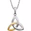 86054:1000:P 14kt Two-Tone Celtic Pendant