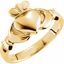 51320:112:P 14kt Yellow 8.5mm Claddagh Ring Size 11