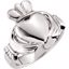 51320:119:P Platinum 10.5mm Claddagh Ring Size 11