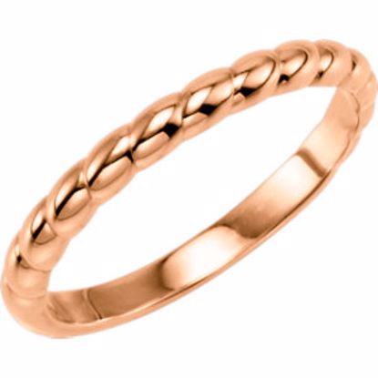 50943:1003:P 14kt White Stackable Ring