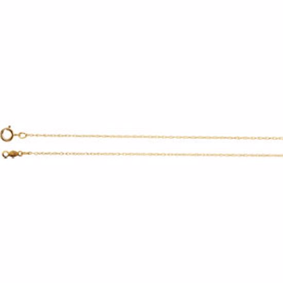 CH1028:1003:P 10kt Yellow .85mm Rope 24" Chain 