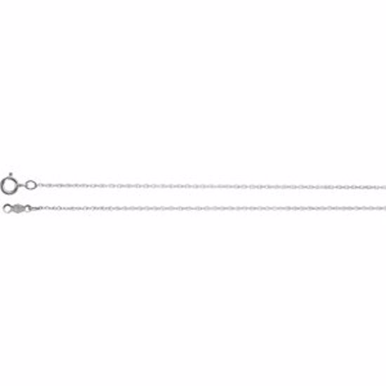CH1028:1004:P 10kt White .85mm Rope 16" Chain 