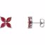 85948:108:P 14kt White Chatham® Created Ruby Earrings