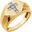 651626:60001:P 14kt Two-Tone 1/4 CTW Diamond Cross Ring