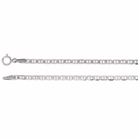 CH484:244655:P 14kt White 2.25mm Anchor 7" Chain